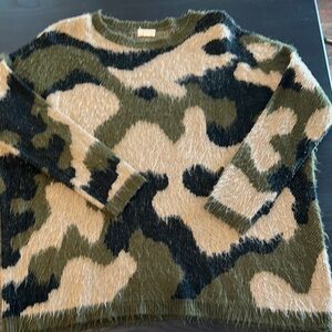 Debut Green and Black Crew Neck Sweater